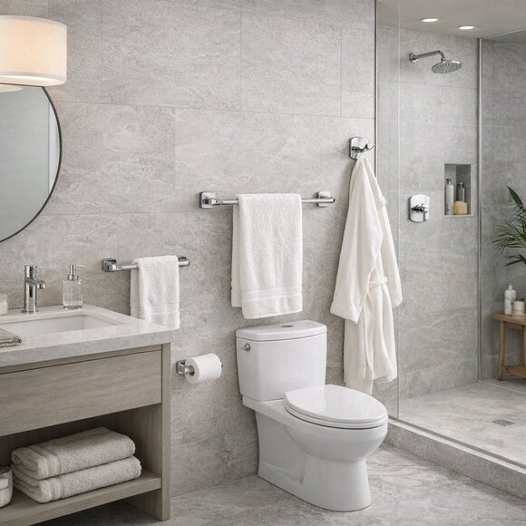 Laloo W6582C Wynn Single Hook Chrome (2'' x 2 3/4'') – Modern Towel Hook - Picture 2 of 4